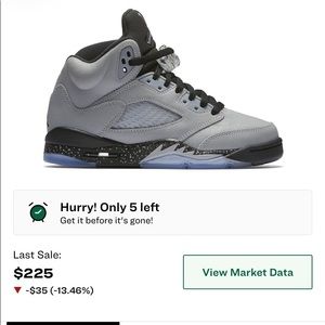Jordan 5 wolf grey